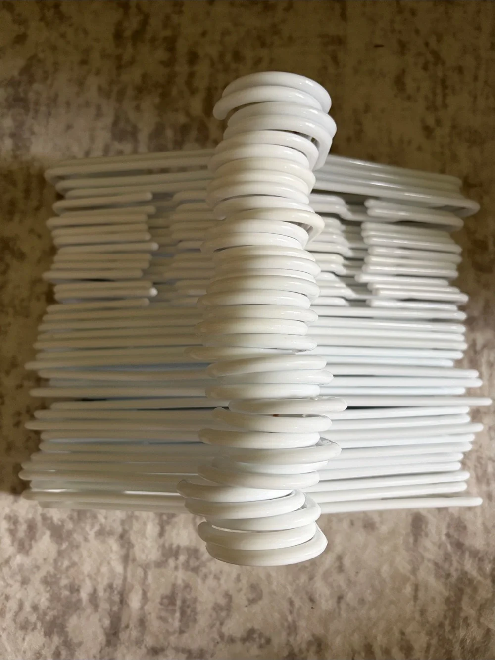 White Plastic Closet baby Hangers - Set of 36 Multipurpose Hangers